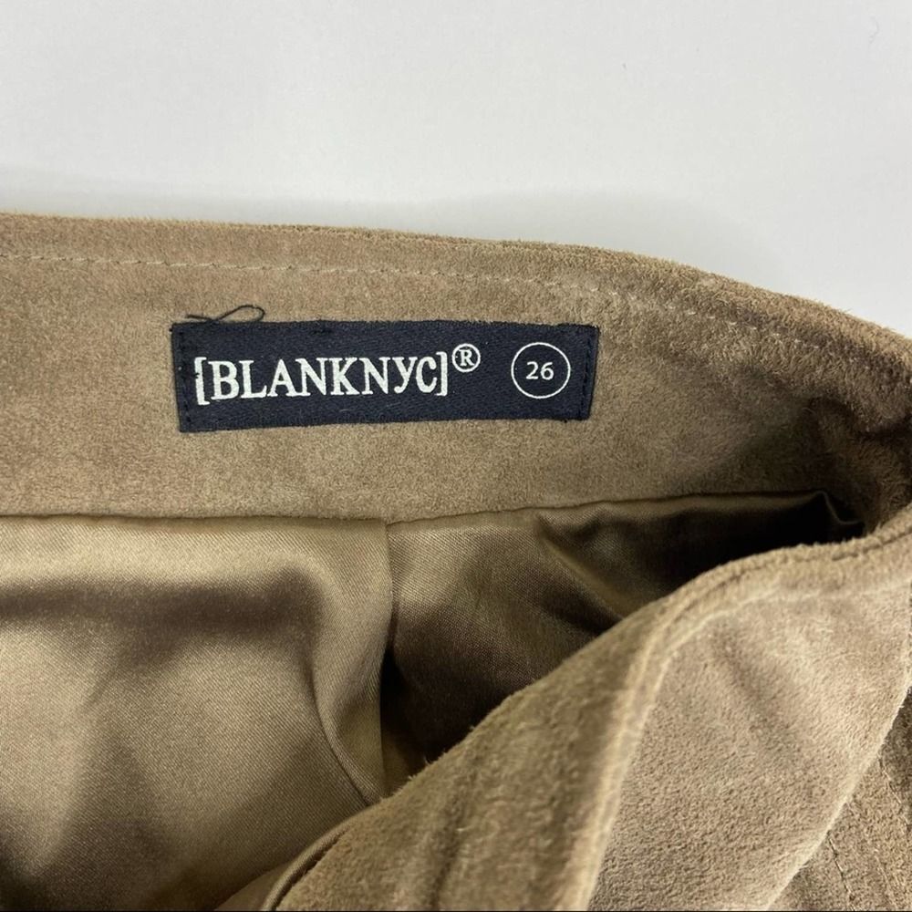Blank NYC 100% Leather Mini Skirt Size 26 - Picture 4 of 9